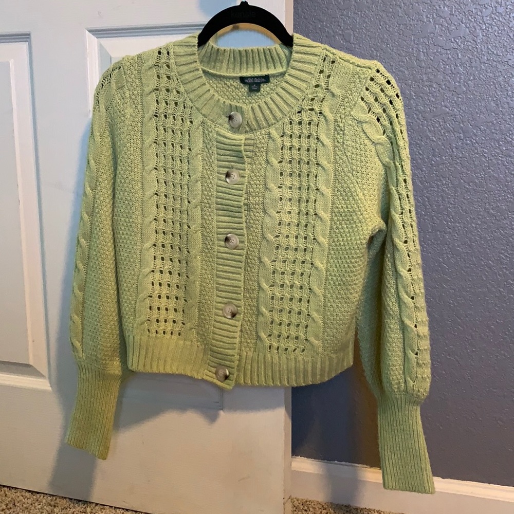 sage green sweater